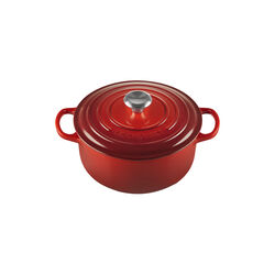 Signature rund st&oslash;bejernsgryde &Oslash; 20 cm, cerise, Le Creuset