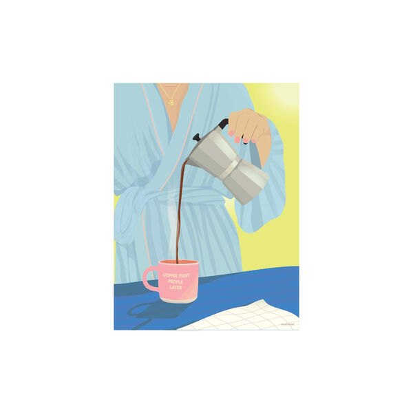 COFFEE FIRST, PEOPLE LATER plakat, ViSSEVASSE