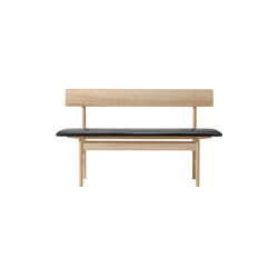 The Mogensen Bench b&aelig;nk, s&aelig;bebehandlet eg/black, Fredericia Furniture