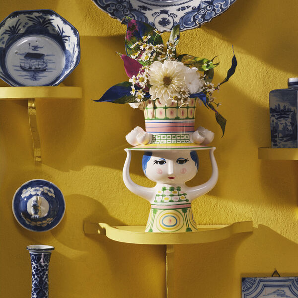 Lady with Hat vase, gr&oslash;n, Bj&oslash;rn Wiinblad