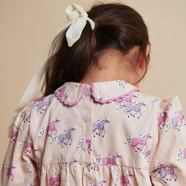 Unicorn Blouse w. Collar, unicorn comb., Copenhagen Colors Organics