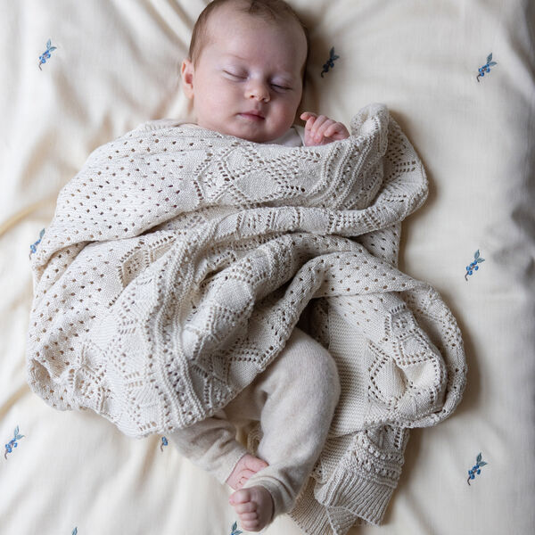 Pointelle baby strikt&aelig;ppe, off-white, Cam Cam Copenhagen
