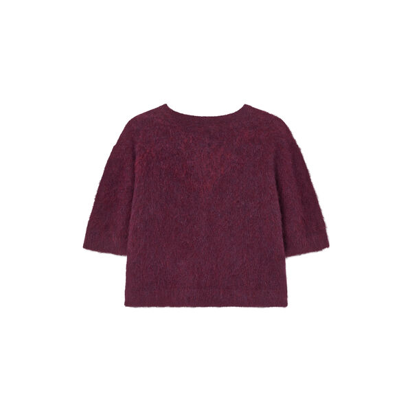 SIGNE HAIRY CARDIGAN, burgundy, Studio Feder