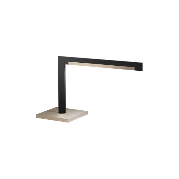 INLAY T2 LINEAR bordlampe, matt black/satin gold, LIGHT-POINT