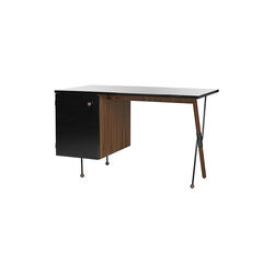 62 Desk, walnut/black, GUBI