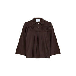 NOOS - Vilma Shirt, dark brown, LA RŌUGE