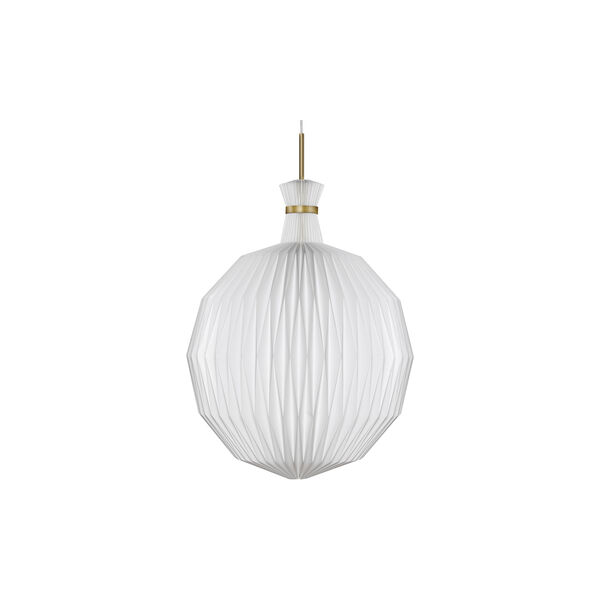 LE KLINT 101 pendel med standardsk&aelig;rm, hvid/messing, LE KLINT