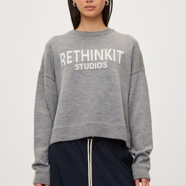 Wool Crew Logo Keep Me, light melange grey, Rethinkit