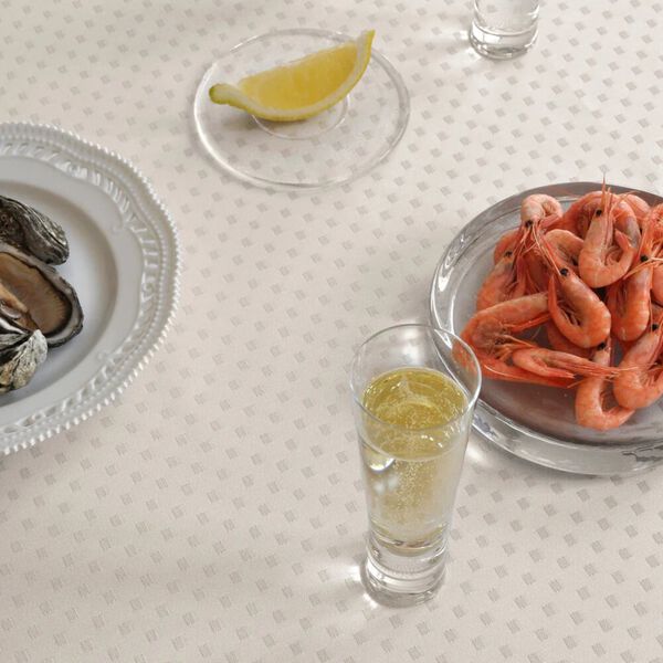 SNOWFLAKES dug, heavy cream, Georg Jensen Damask