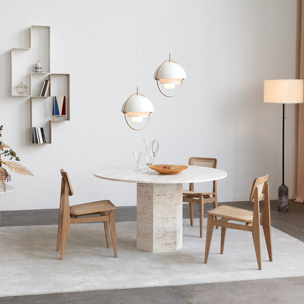 Epic Round Dining Table, neutral white, GUBI