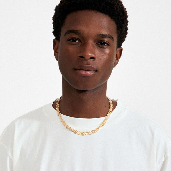 FIRE halsk&aelig;de, guldbelagt, Pilgrim