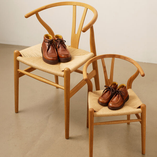 Snøresko med kontraststikninger, cognac Snøresko med kontraststikninger, cognac, ANGULUS