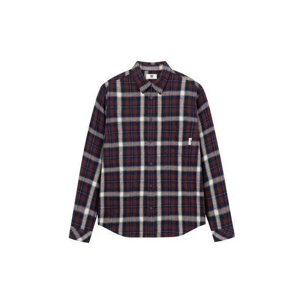 WWCooper shirt, decadent chocolate check, Wood Wood