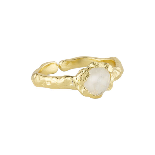 Alina ring med &aelig;delsten, forgyldt, Pure by Nat