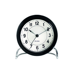 Station bordur, sort, Arne Jacobsen Clocks