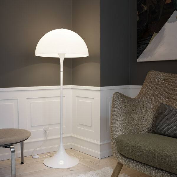 Panthella gulvlampe, hvid, Louis Poulsen
