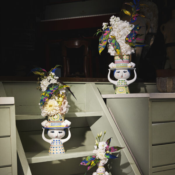 Lady with Hat vase, gr&oslash;n, Bj&oslash;rn Wiinblad