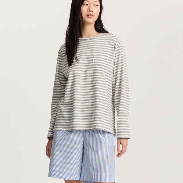 Circular Long Sleeve Melange, mix grey melange, Aiayu