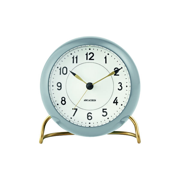 Station bordur, gr&aring;, Arne Jacobsen Clocks