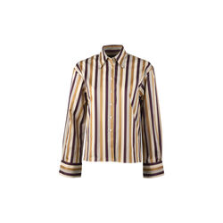Karina Shirt, beige stripe, Stenströms