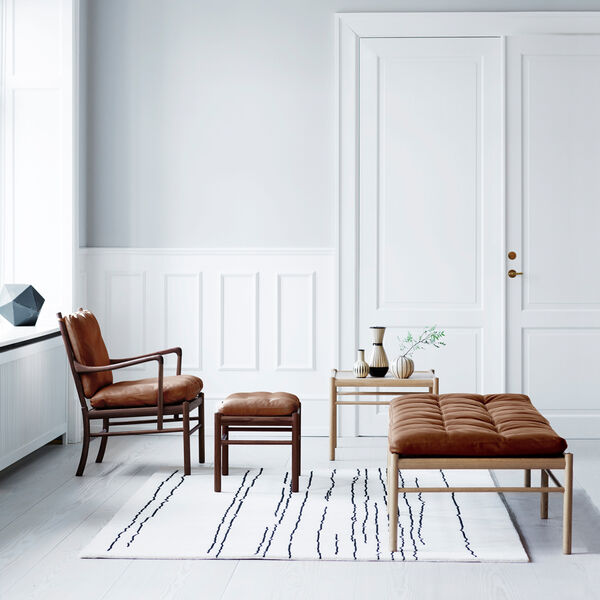 OW149 Colonial Chair loungestol, olieret valnød/cognac, Carl Hansen & Søn