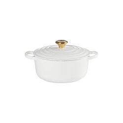Signature rund gryde Ø 20 cm, white, Le Creuset
