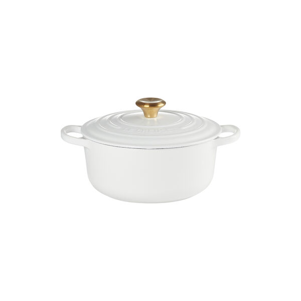 Signature rund gryde Ø 20 cm, white, Le Creuset