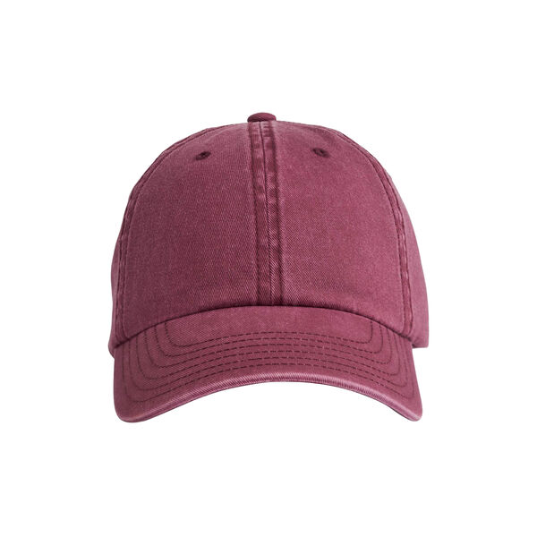 DOUGLAS Washed Dad Cap, maroon, UPFRONT