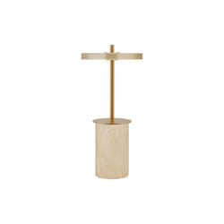 Asteria Move Mini Portable Lamp, clay travertine brass, UMAGE