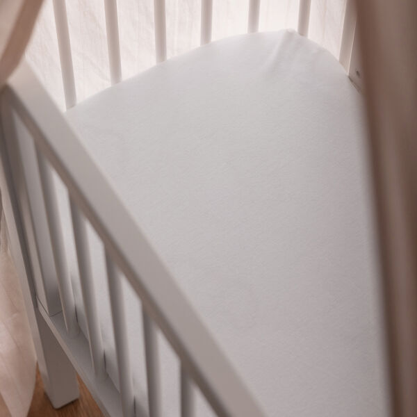 Jersey lagen til crib, hvid, Sebra