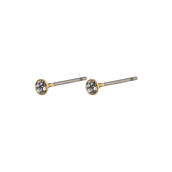 SYLVIE Crystal &Oslash;restikker Small, gold plated, Pilgrim