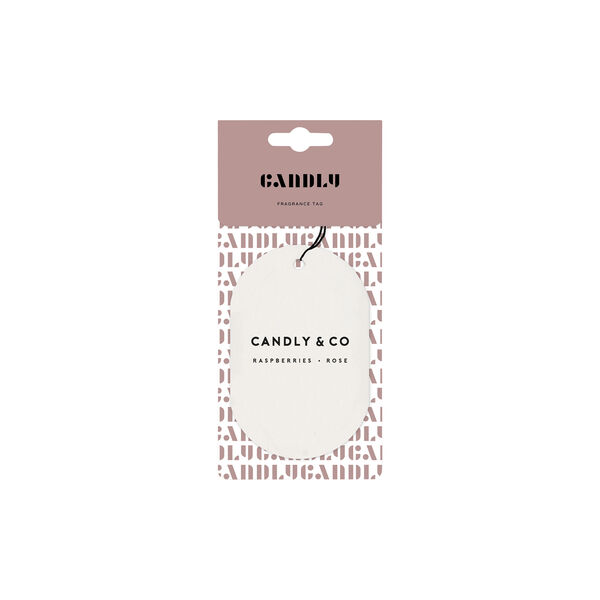 No. 7 Scented Car/Room Tag, Raspberries/Rose, Candly & Co
