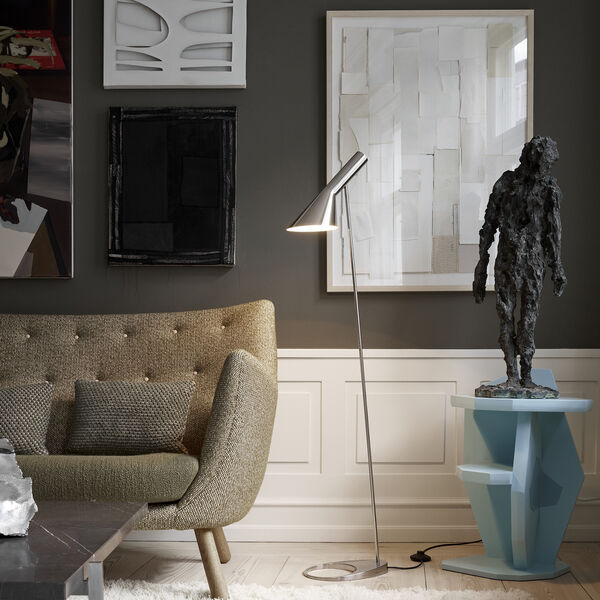 AJ gulvlampe, stainless steel, Louis Poulsen