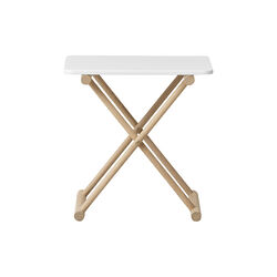 Camp sengebord h&oslash;jt, hvid/eg, Oliver Furniture