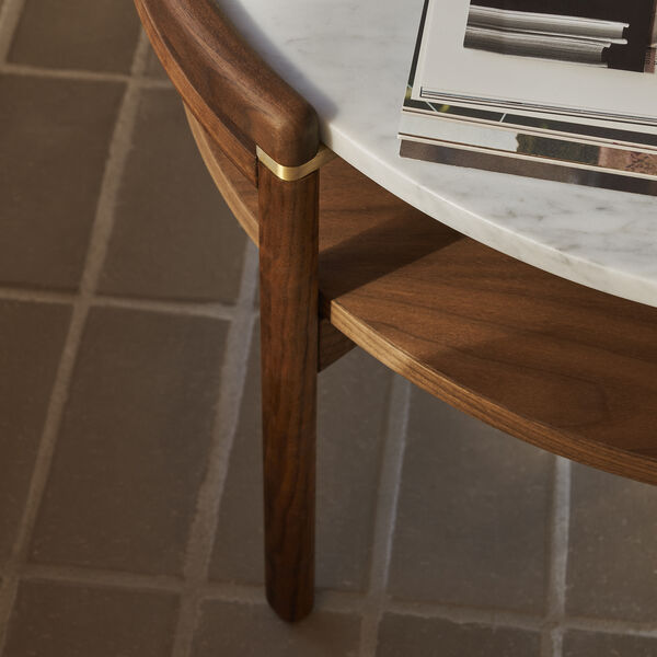 RF1905 Sideways sofabord, olieret valn&oslash;d/Carrara marmor, Carl Hansen & S&oslash;n