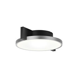 INLAY ROUND C1 loft-/v&aelig;glampe, matt black/satin silver, LIGHT-POINT