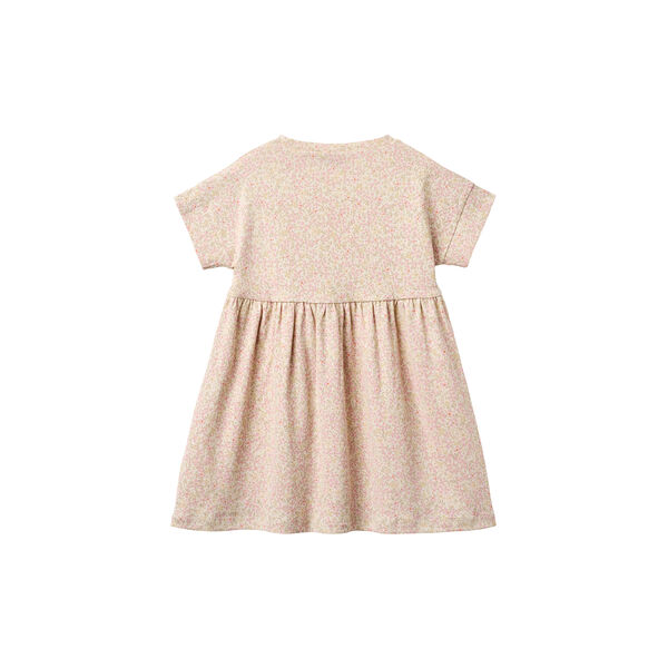 Jersey Dress S/S Emilie, coral flowers, Wheat