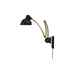 KAISER idell™ 6559-W væglampe, matt black/brass, Fritz Hansen