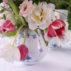 Musselmalet Riflet vase 15 cm, Royal Copenhagen