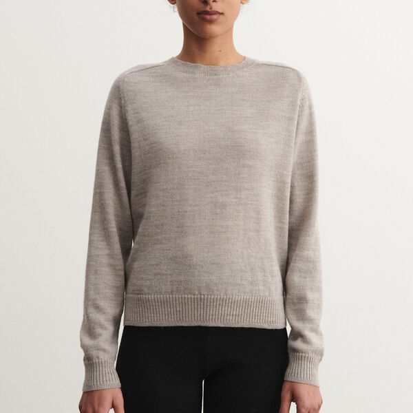 Raw Wool Light Sweater, oat melange, FUB