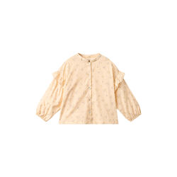 Shirt Gerda, barely apricot flowers, Wheat