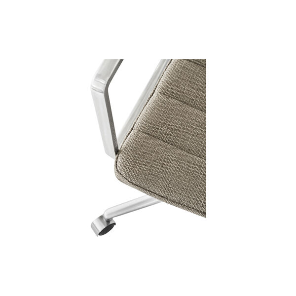 VIPP452 Swivel Chair with Castors, dark sand/polished aluminium, Vipp