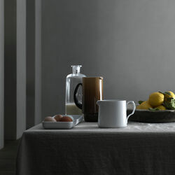 Hvid Riflet fad 36 cm, Royal Copenhagen