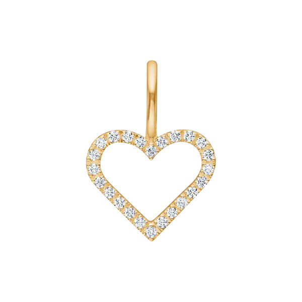 Symbols Open Heart diamant vedh&aelig;ng, guld/diamant, Ro Copenhagen