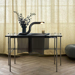 TS Desk, black marquina marble/steel, GUBI