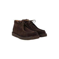Lace-up shoe with decorative trim, dark brown, ANGULUS