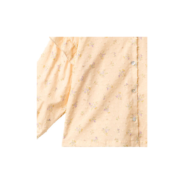 Shirt Gerda, barely apricot flowers, Wheat