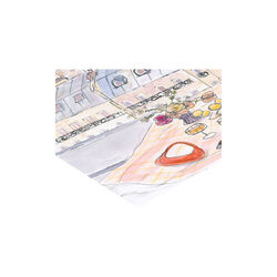 Parisian Rooftop Picnic with Eiffel Tower Views, Poster & Frame