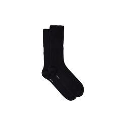 Wool Rib Socks, black, Aiayu