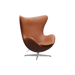 Ægget™ 3316 loungestol, Grace walnut/satin brushed aluminium Ægget™ 3316 loungestol, Grace walnut/satin brushed aluminium, Fritz Hansen